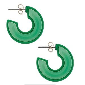 NEW Revolve Ekkita Hoop Earrings in Green